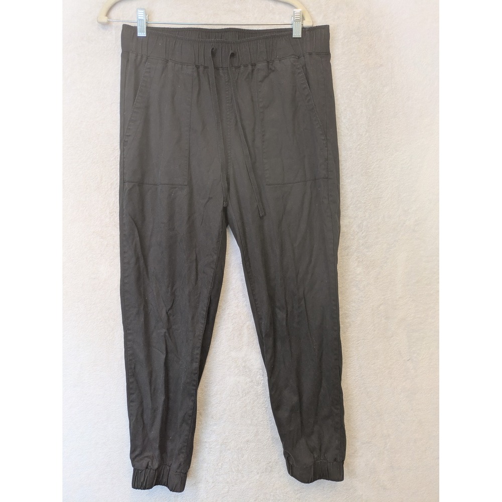 Buffalo David Bitton Jogger Pants Women's M Black Tencel Lyocell Stretch Casual